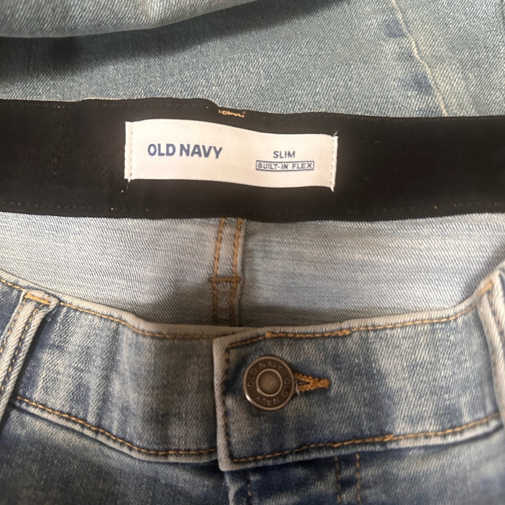 Old Navy Blue Slim Fit Jeans with Contrast Stitching